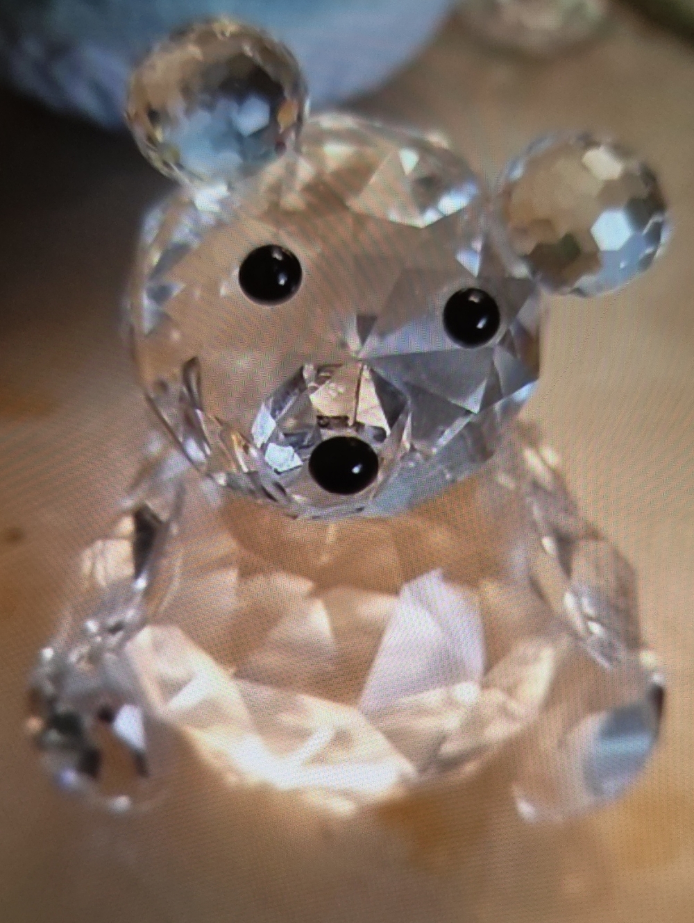 Swarovski Crystal Bear Figurine - Clear Crystal Decorative Accent